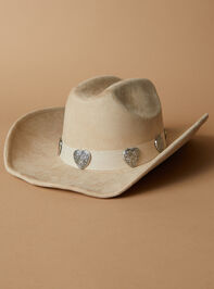Kelly Heart Cowboy Hat Detail 3 - TULLABEE