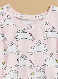 Evelyn Happy Bunny Dress by Mudpie Detail 3 - TULLABEE