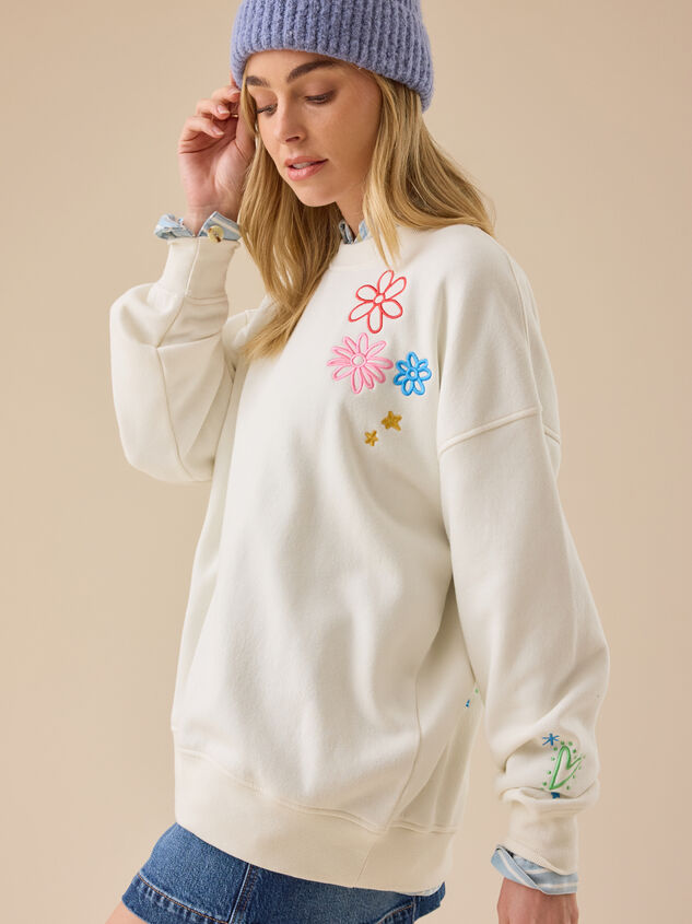 Make Heaven Crowded Graphic Sweatshirt Detail 2 - TULLABEE