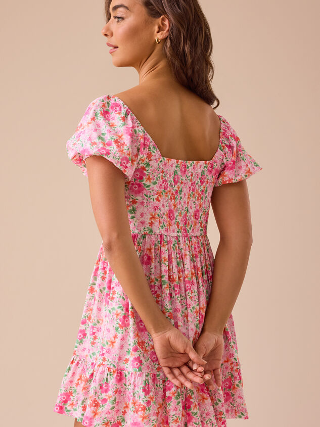 Collie Floral Mini Dress Detail 5 - TULLABEE