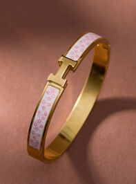 Floral H Bangle Bracelet - TULLABEE
