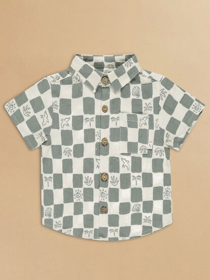 Coastal Check Collared Shirt By Rylee + Cru - TULLABEE