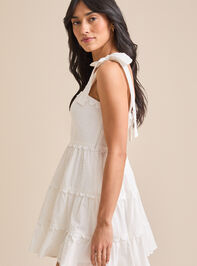 Ava Clip Dot Mini Dress Detail 2 - TULLABEE