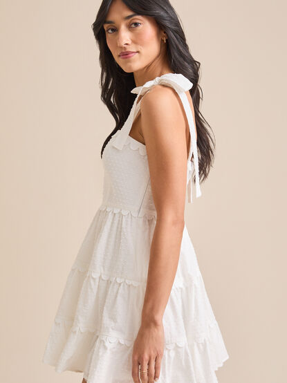 Ava Clip Dot Mini Dress - TULLABEE