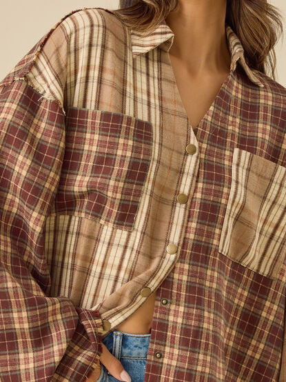 Adelaide Mixed Plaid Top - TULLABEE