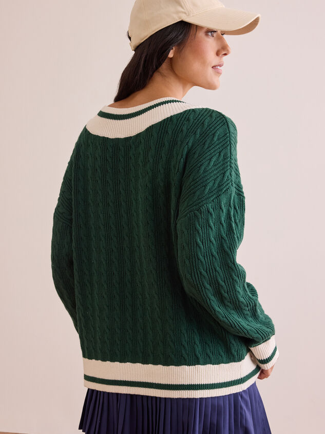 Campus Cable Sweater Detail 5 - TULLABEE