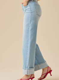 Helen Roll Cuff Jeans Detail 4 - TULLABEE