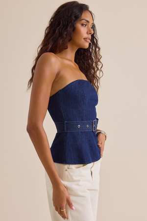 Sheridan Denim Tube Top - Altar'd State - 