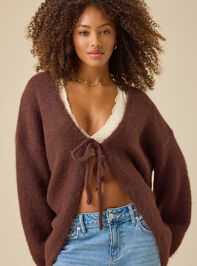Charlotte Boxy Tie-Front Sweater Detail 6 - TULLABEE