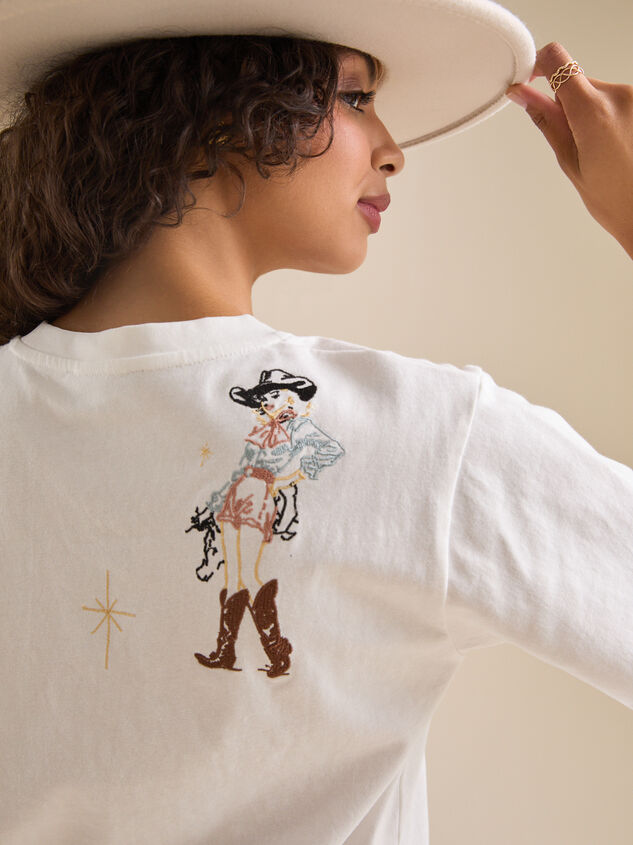 Rosie Embroidered Tee Detail 6 - TULLABEE