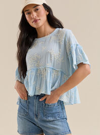 Wanda Ruffle Babydoll Top Detail 2 - TULLABEE