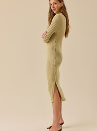 Charlie Side Button Sweater Midi Dress Detail 2 - TULLABEE