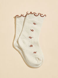 Knit Flower Socks - TULLABEE