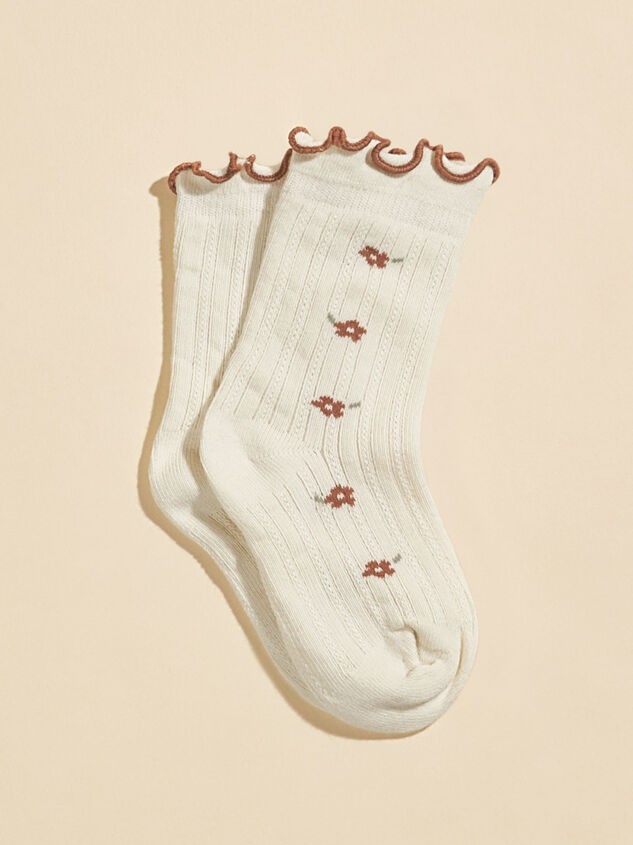 Knit Flower Socks - TULLABEE