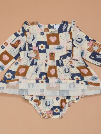 Paige Patchwork Ruffle Bubble - TULLABEE