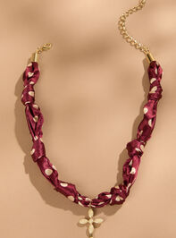 Polka Dot Scarf Necklace - TULLABEE