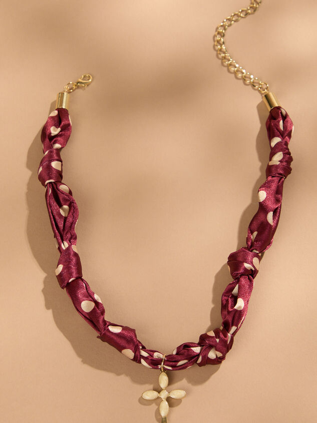 Polka Dot Scarf Necklace - TULLABEE