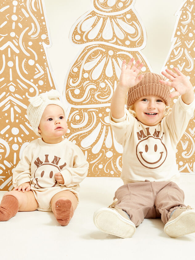 Smiley Mini Romper Detail 3 - TULLABEE