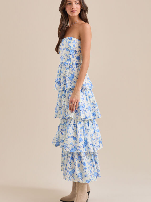 Halina Floral Maxi Dress Detail 4 - TULLABEE