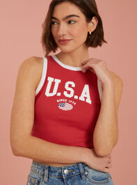 USA Graphic Baby Tank Detail 2 - TULLABEE