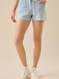 Josie Striped Drawstring Shorts Detail 3 - TULLABEE