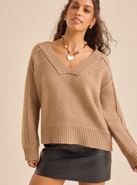 Joan V-Neck Boxy Sweater - TULLABEE