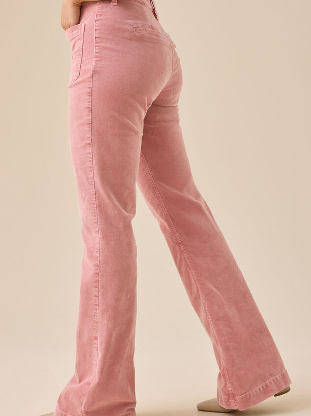 Rose High Rise Corduroy Flare Detail 4 - TULLABEE