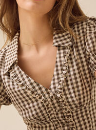 Skylar Gingham Top Detail 3 - TULLABEE