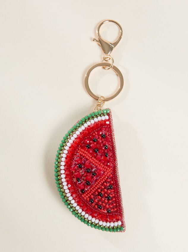 Beaded Watermelon Bag Charm Detail 2 - TULLABEE
