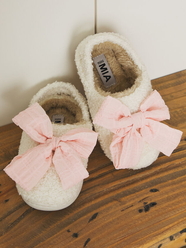 Bonnie Mini Bow Slippers- Children's - TULLABEE