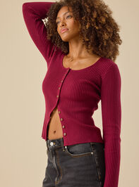 Merida Ribbed Cardigan Detail 4 - TULLABEE