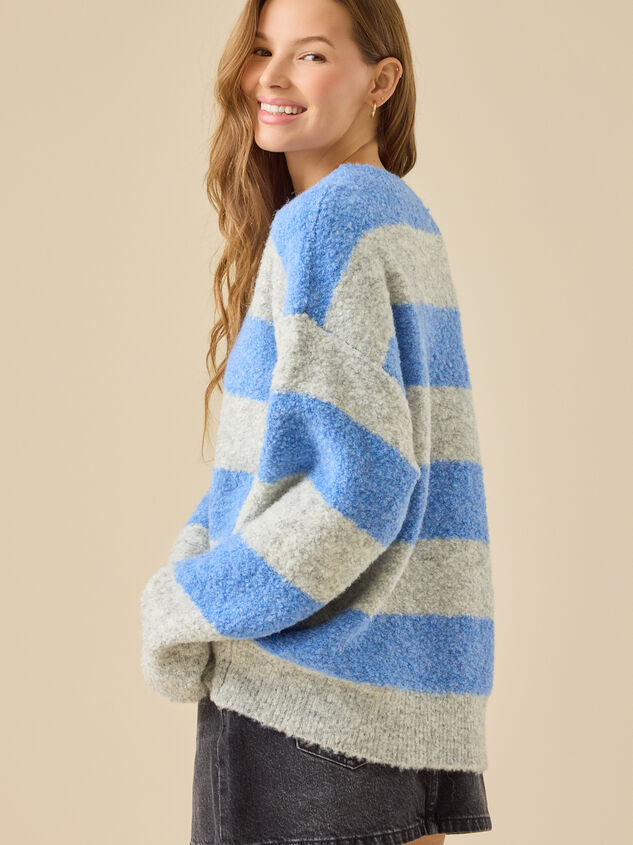 Mindy Oversized Rugby Sweater Detail 5 - TULLABEE