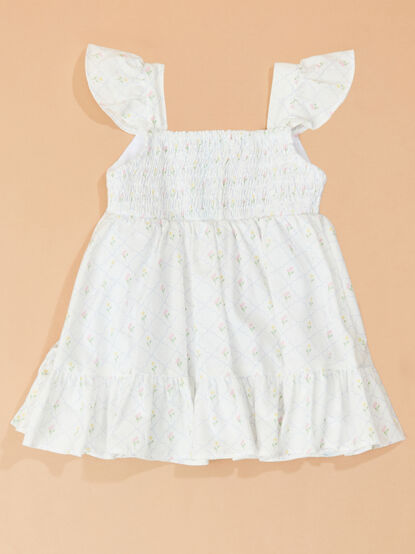 Leanna Flutter Sleeve Toddler Dress - TULLABEE