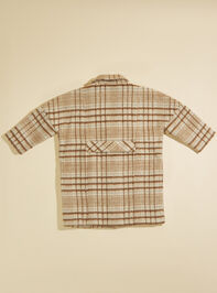 Gemma Plaid Longline Coat by Rylee + Cru Detail 3 - TULLABEE