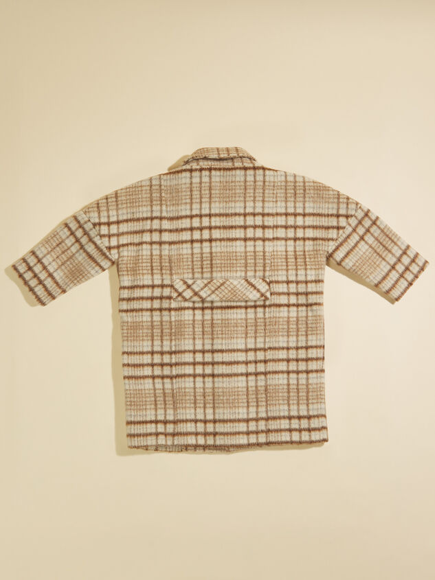 Gemma Plaid Longline Coat by Rylee + Cru Detail 3 - TULLABEE