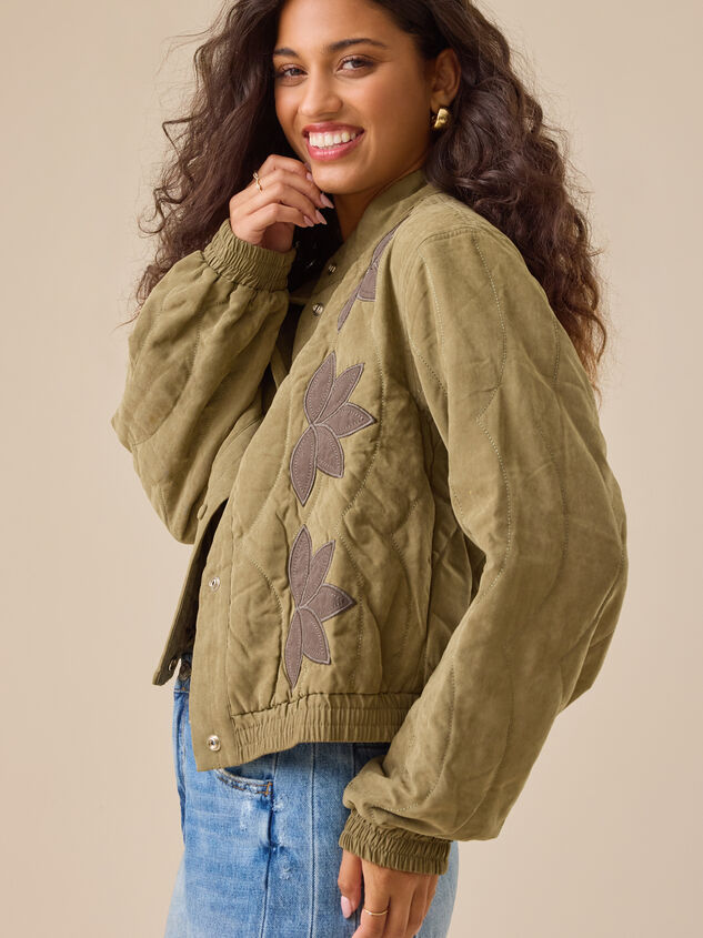 Solera Quilted Bomber Jacket Detail 4 - TULLABEE