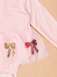 Angelica Velvet Bow Bodysuit by Mudpie Detail 3 - TULLABEE