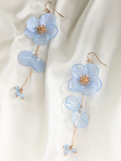 Blue Serenity Blossom Earrings - TULLABEE