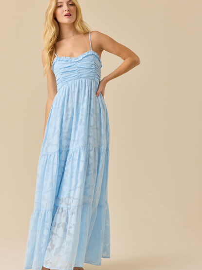 Hazel Ruched Front Maxi Dress - TULLABEE