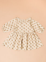 Anne Floral Corduroy Dress and Bloomer Set Detail 4 - TULLABEE