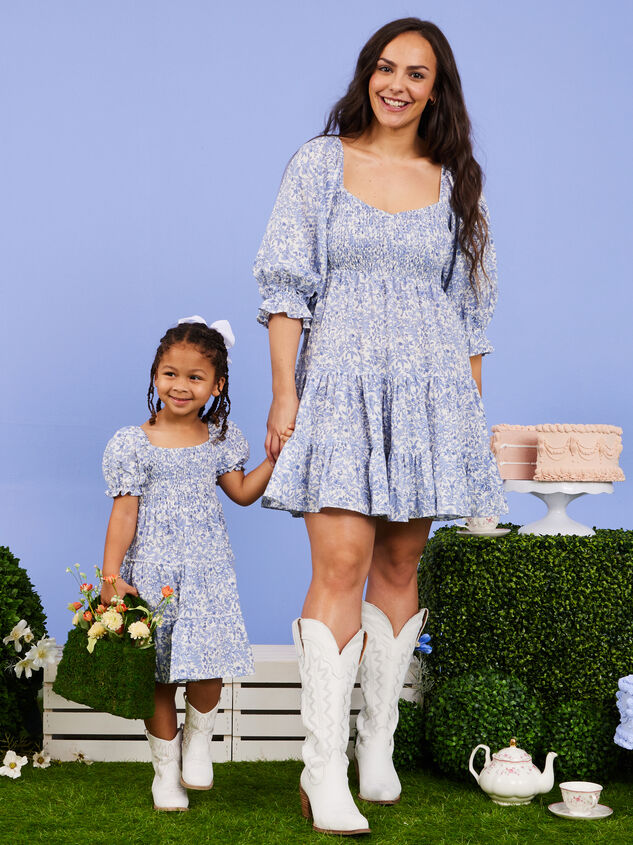 Evelyn Floral Toddler Dress - TULLABEE