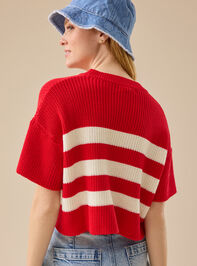 Ricki Striped Boxy Sweater Detail 5 - TULLABEE