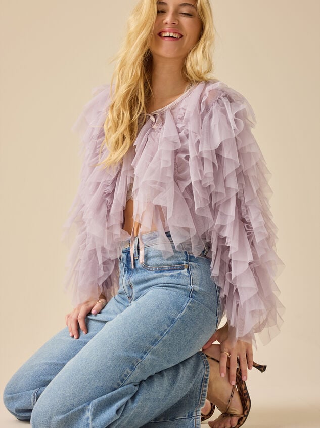 Haley Long Sleeve Ruffle Top Detail 3 - TULLABEE