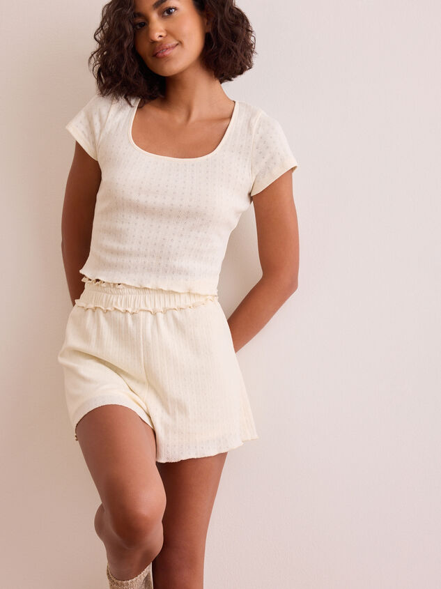 Maven Pointelle Baby Tee Detail 3 - TULLABEE