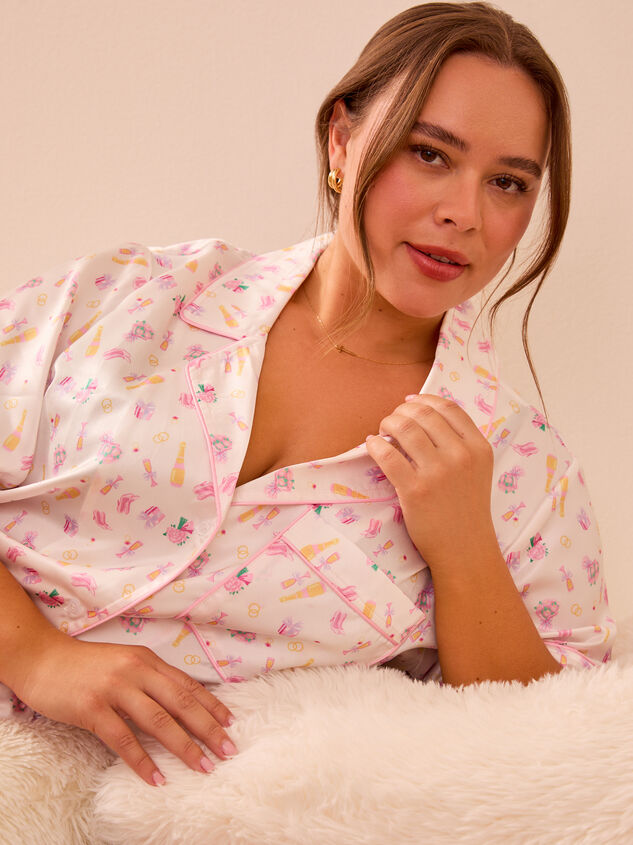 Vera Satin Lounge Top Detail 3 - TULLABEE