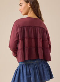 Lila Tiered Babydoll Top Detail 4 - TULLABEE