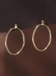 18K Gold Open Circle Dangle Earrings - TULLABEE