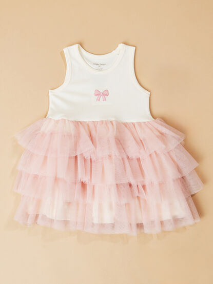 Blythe Pink Bow Toddler Dress - TULLABEE