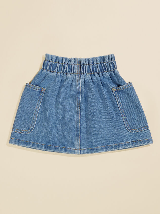 Mirabel Denim Mini Skirt Detail 4 - TULLABEE