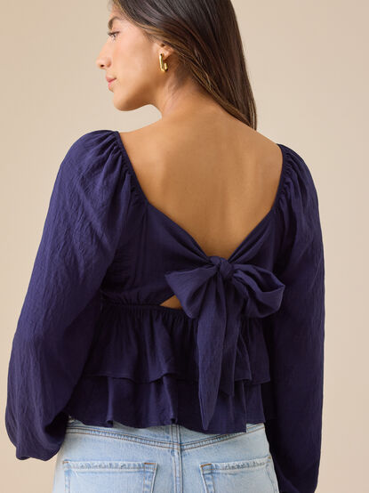 Tanya Twist-Knot Babydoll Top - TULLABEE